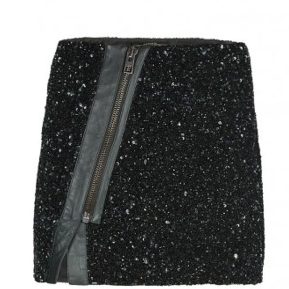 AllSaints Elise sequin split mini skirt 2 XS new - Picture 12 of 16